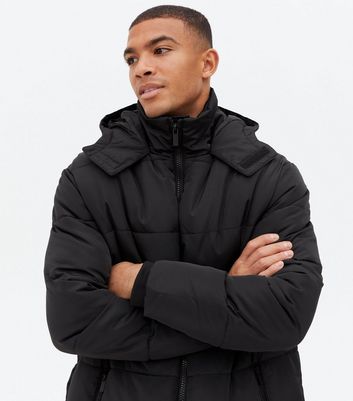 Men's hooded sale long puffer jacket