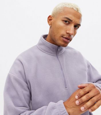 Lilac Fleece High Neck Oversized 