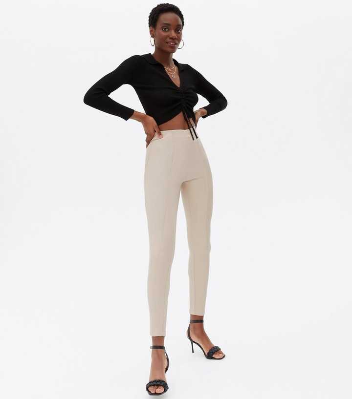 Leather Effect Leggings With Front Zipper | FaithBoutiqueUtah