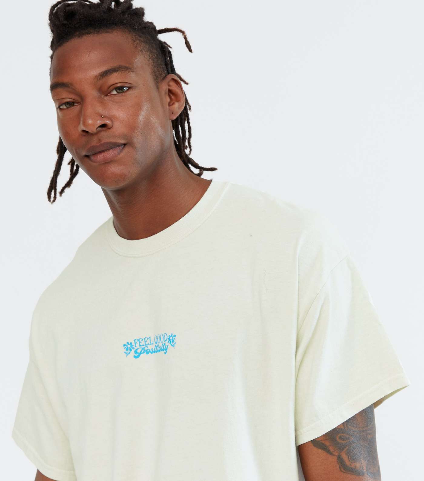 Off White Feel Good Front and Back Logo T-Shirt Image 3