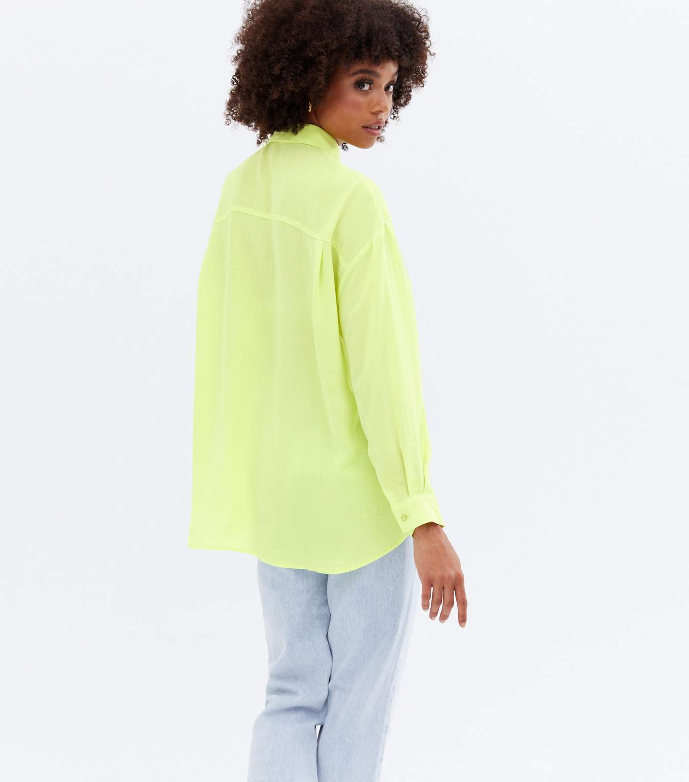 Green Long Sleeve Oversized Shirt Image 4