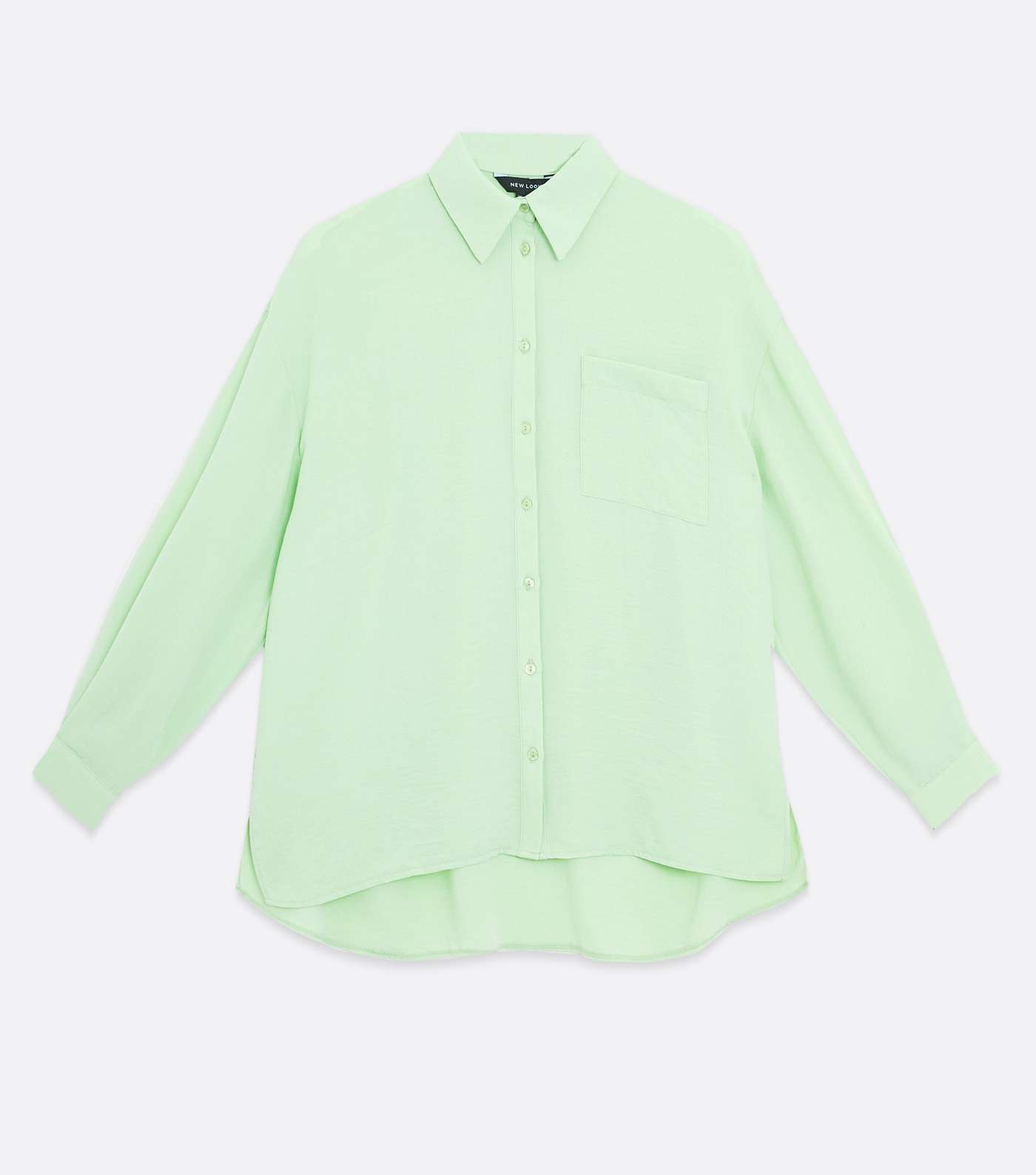 Light Green Long Sleeve Oversized Shirt Image 5