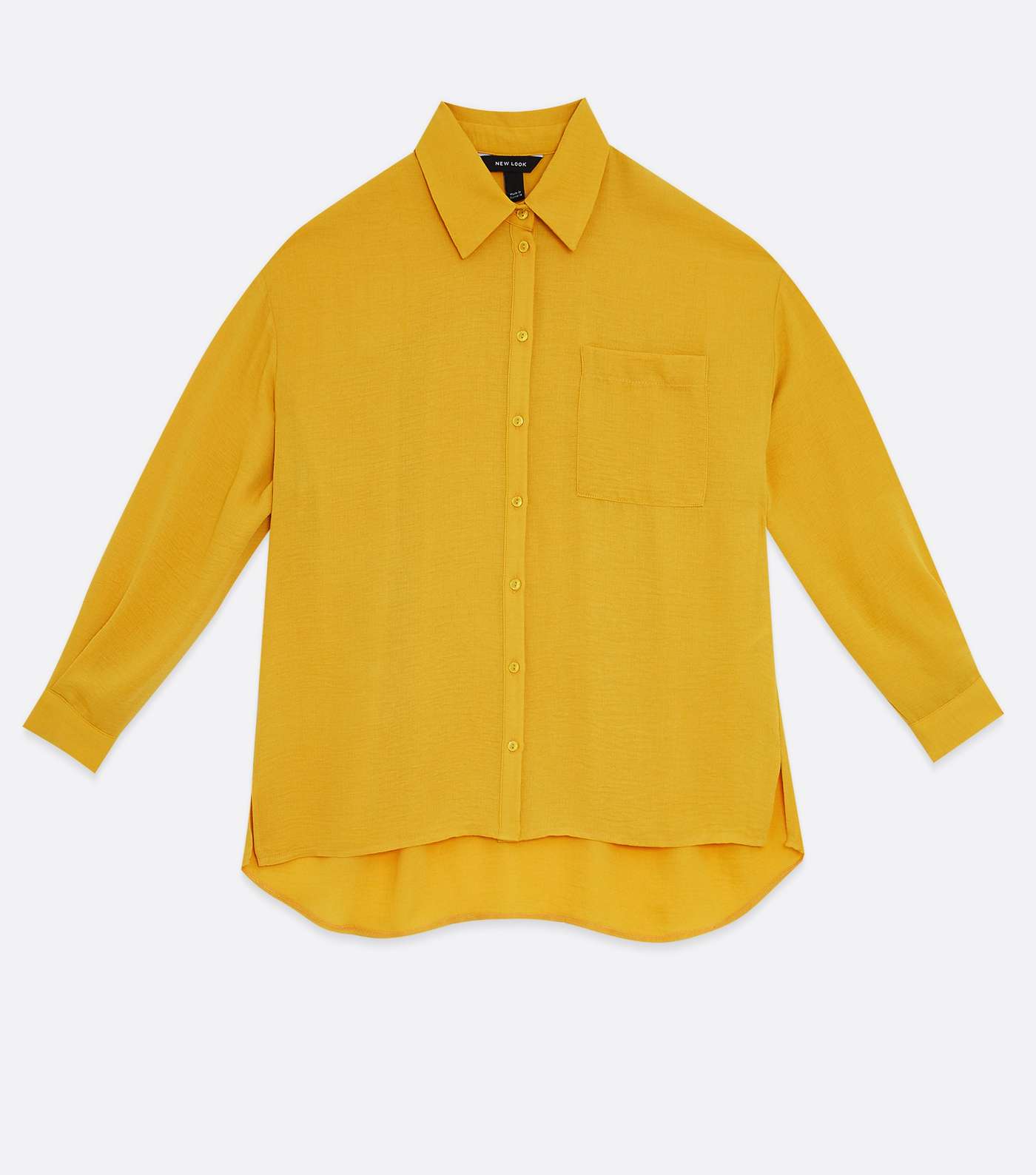 Mustard Long Sleeve Oversized Shirt Image 5