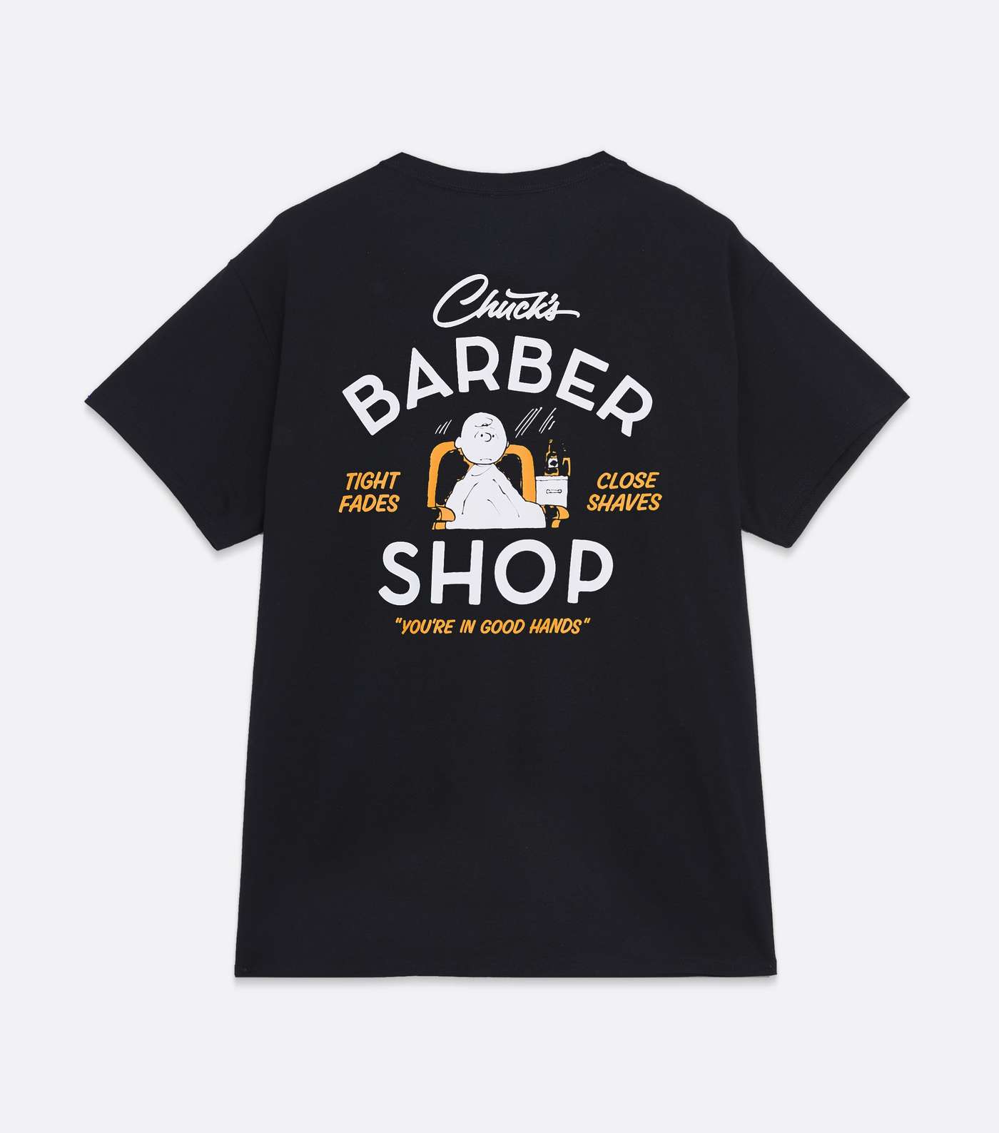 Black Logo Barber Shop Back T-Shirt Image 6