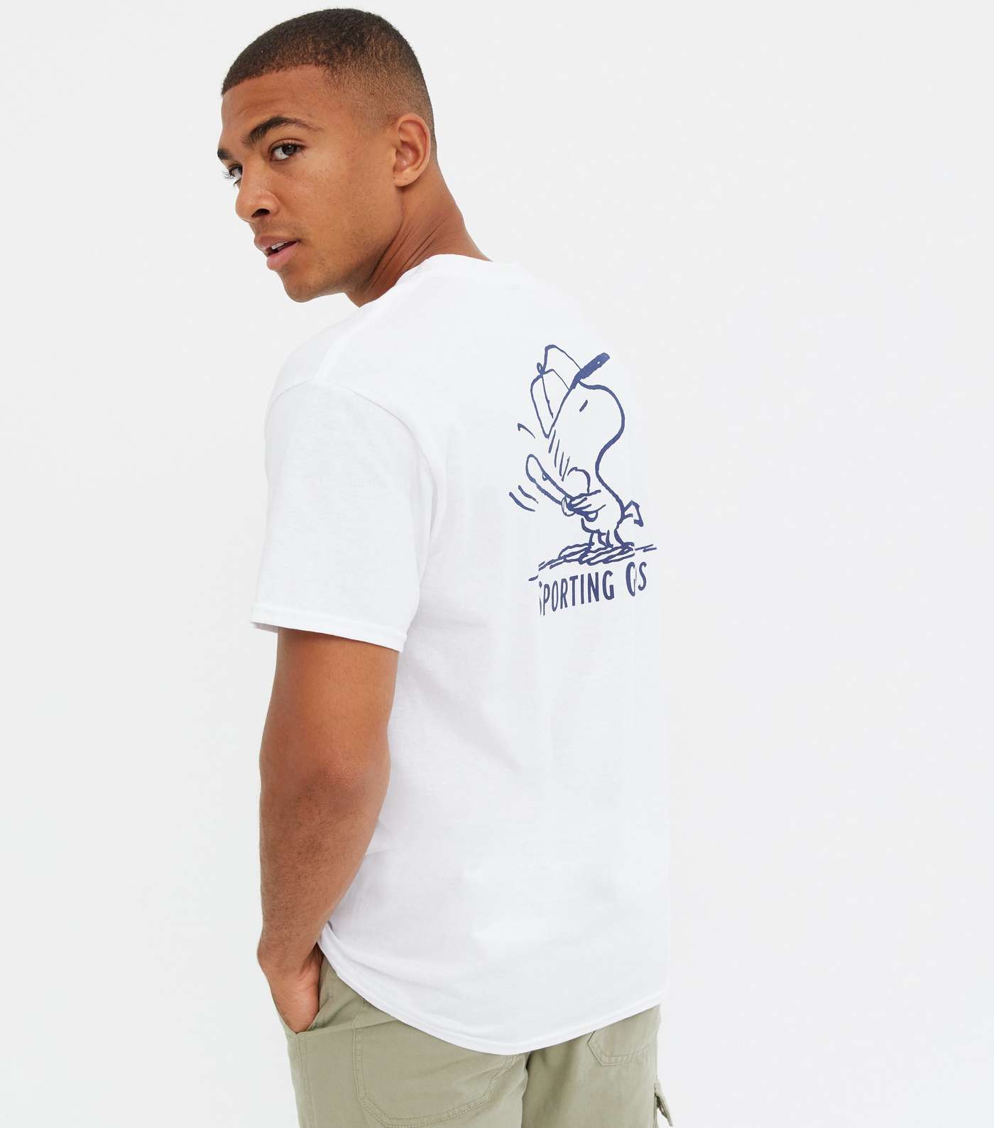 White Peanuts Sporting Goods Back Logo T-Shirt