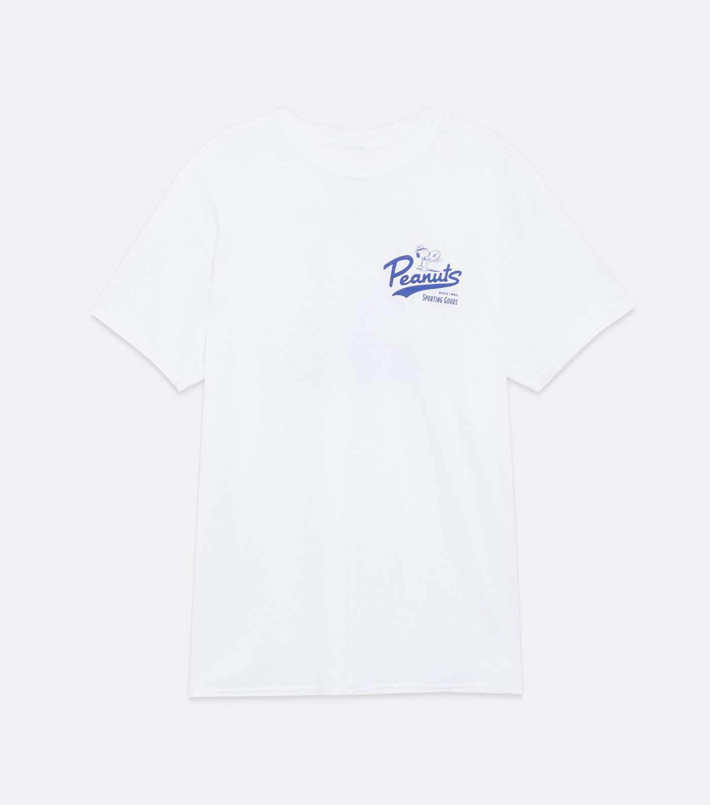 White Peanuts Sporting Goods Back Logo T-Shirt Image 5