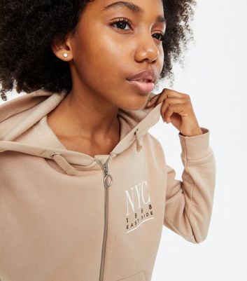 Girls brown hoodie sale