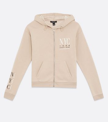 light brown zip hoodie