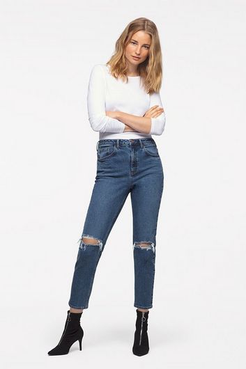 ripped mom jeans new look