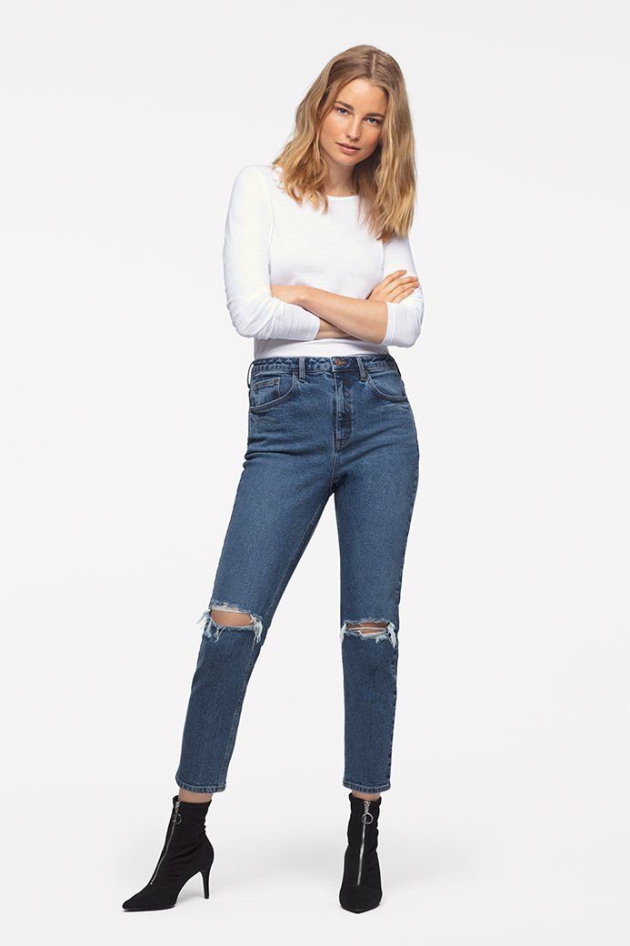 Tori Jeans Fit Guide High Waisted Mom Jeans New Look