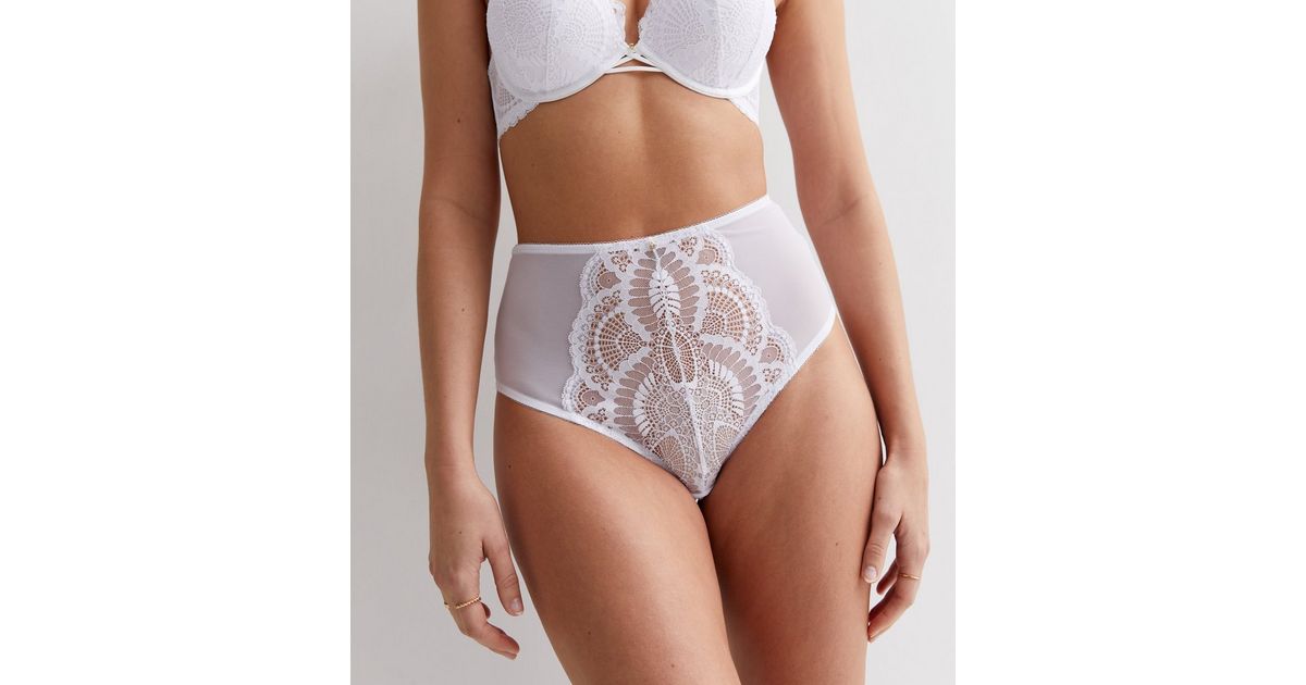 White High Waisted Knickers, High Waisted Briefs & Lingerie