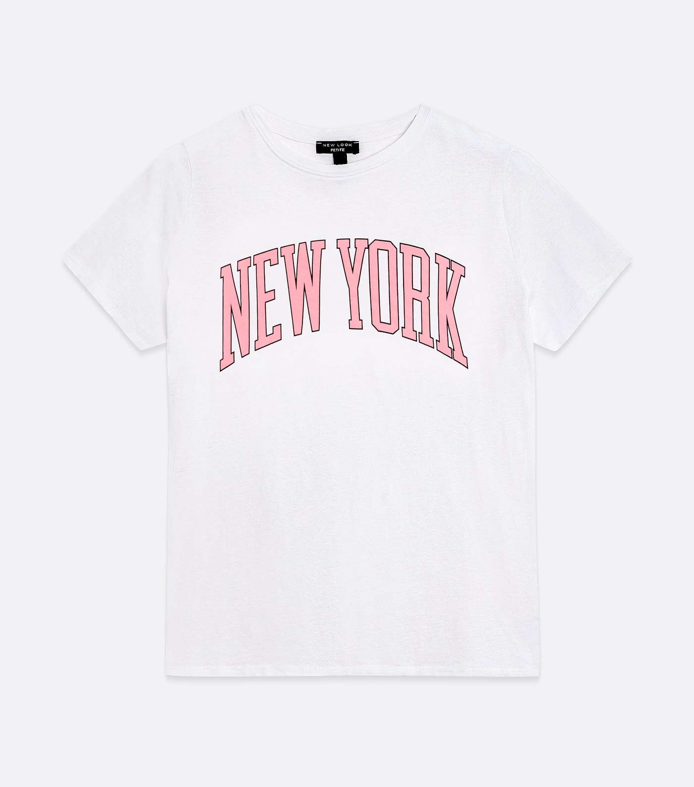 Petite White New York Varsity Logo T-Shirt Image 5