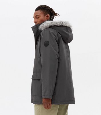 New look grey outlet parka