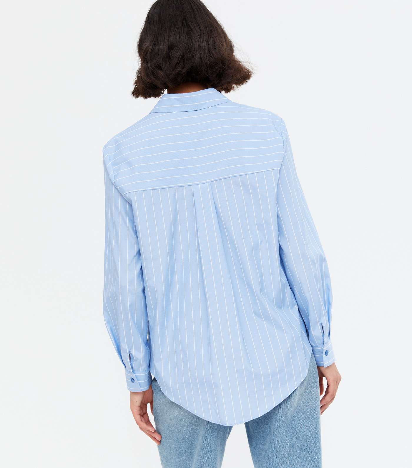 Blue Stripe Oversized Shirt Image 4