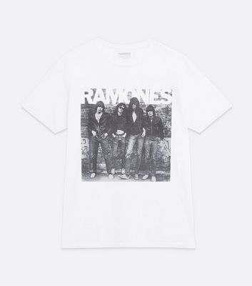 White Ramones Logo T-Shirt | New Look