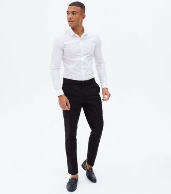 black slim fit trousers