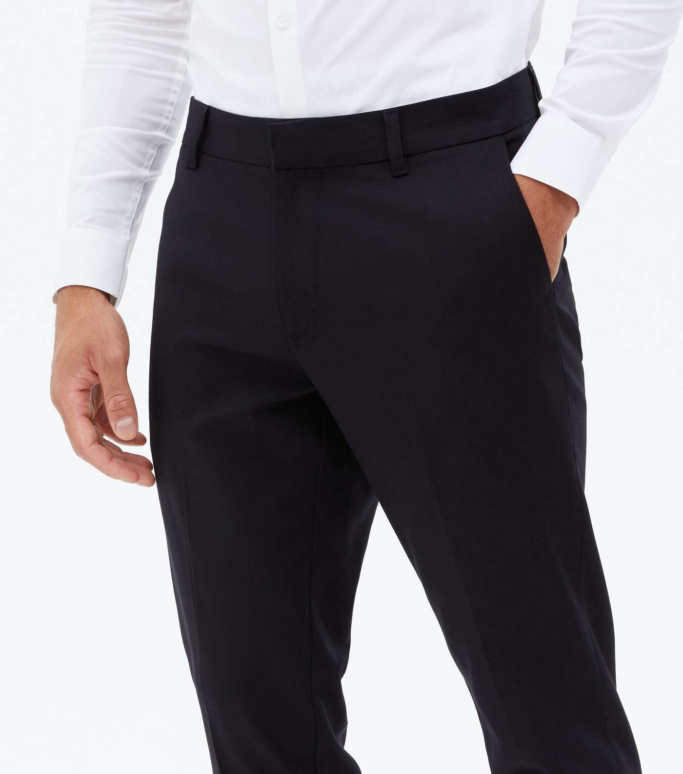 Black Slim Fit Suit Trousers Image 3