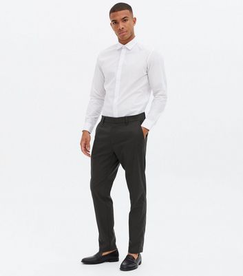 Dark Grey Slim Fit Suit Trousers