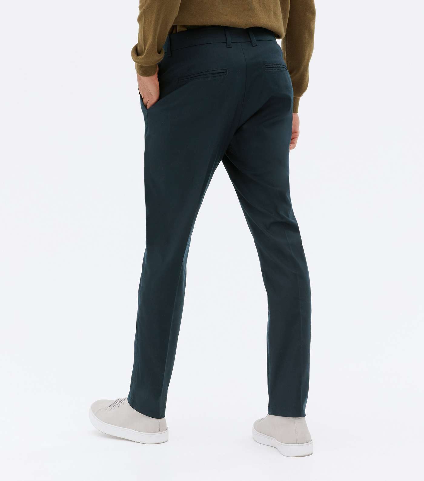 Navy Slim Fit Suit Trousers Image 4