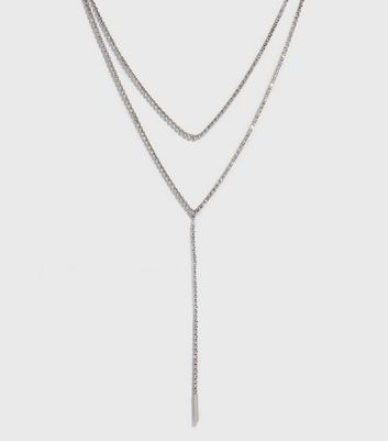 Layered Bar Pendant Necklace 