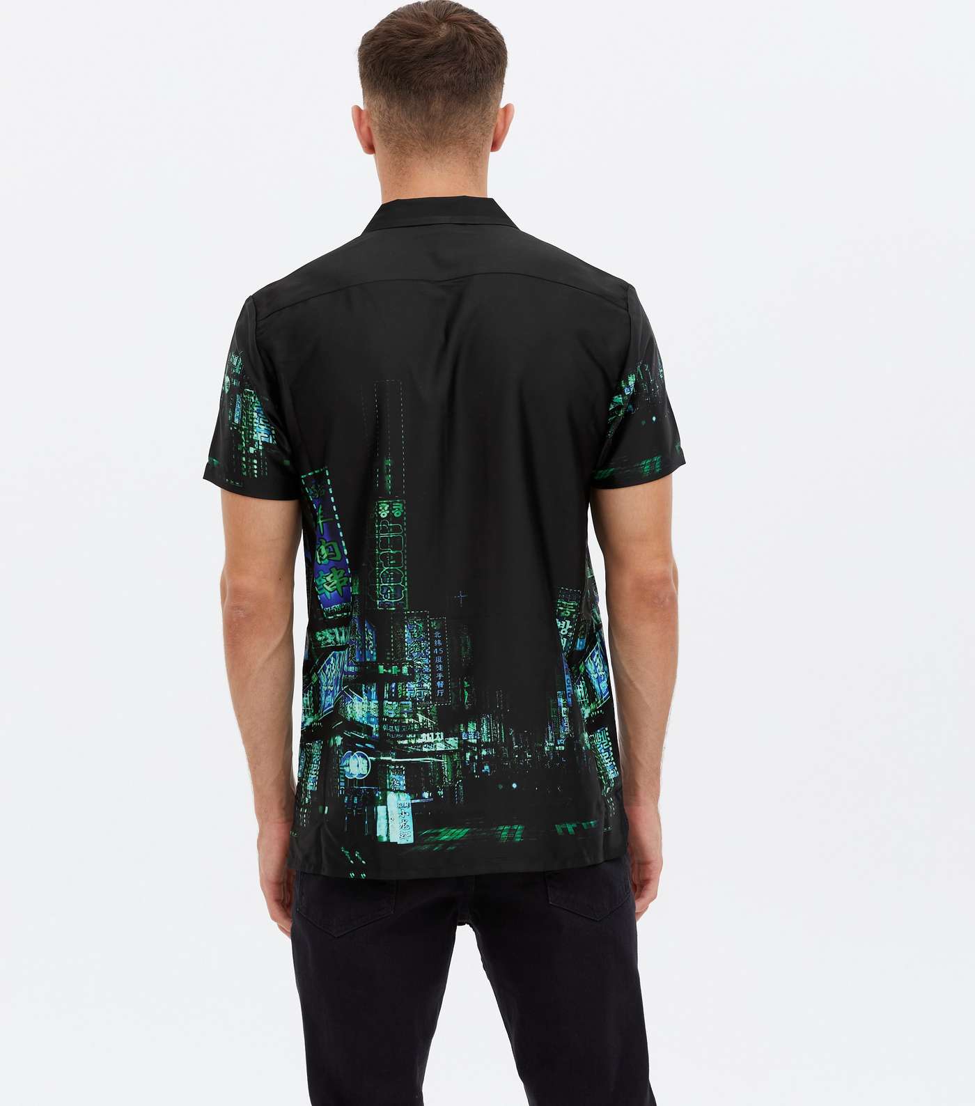 Black Short Sleeve City Shirt Image 4