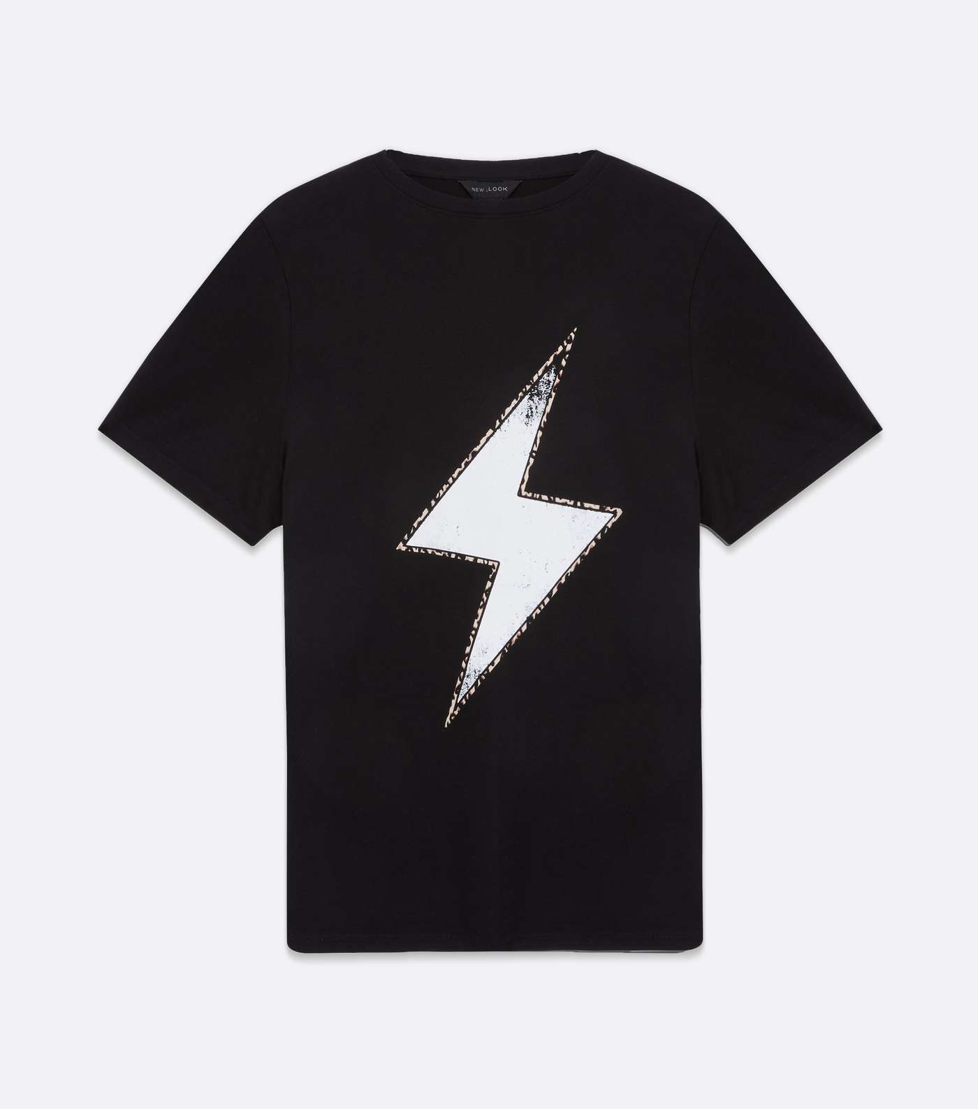 Black Lightning Bolt Logo T-Shirt Image 5