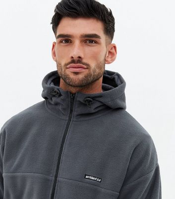 grey fleece zip up
