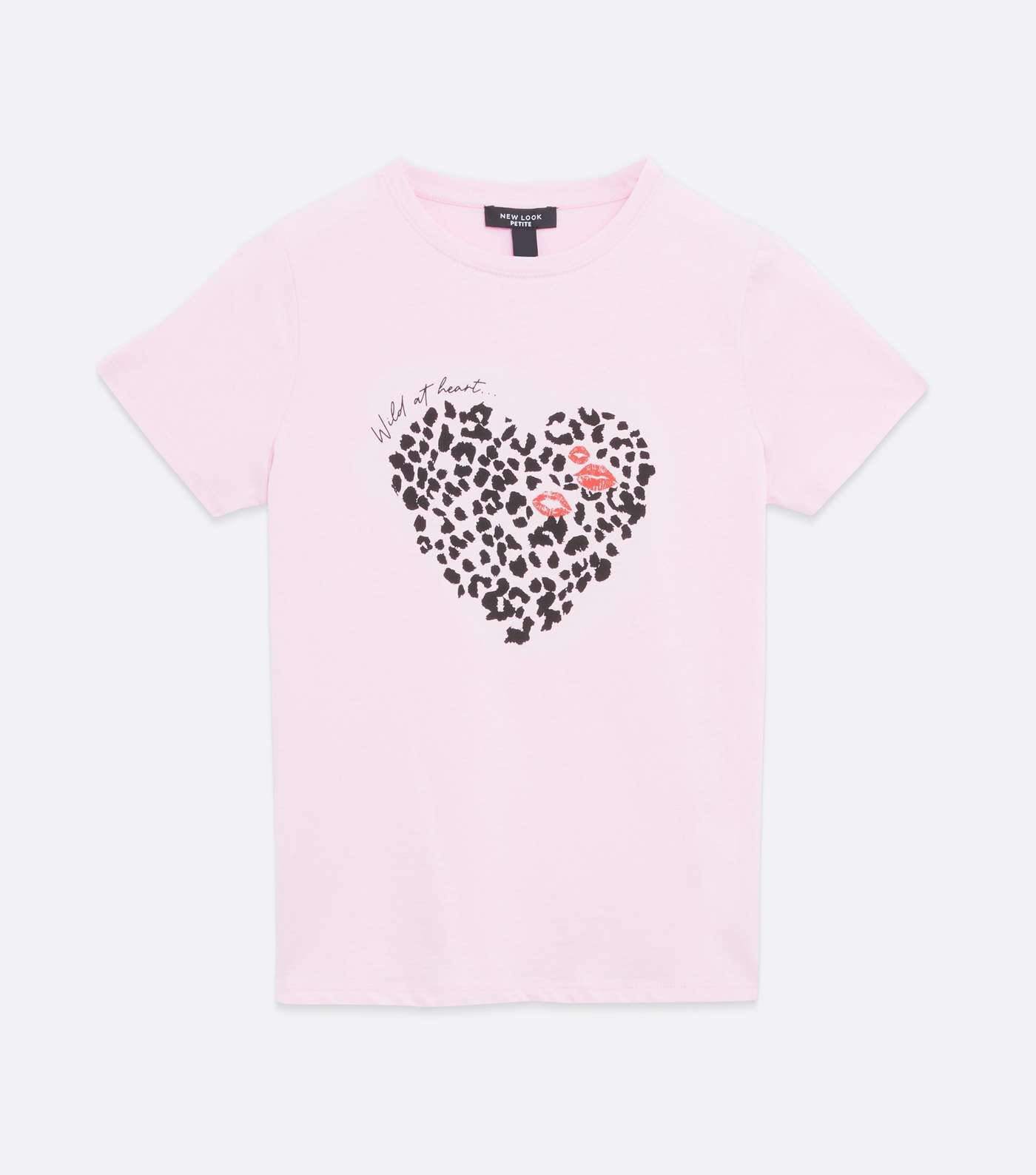 Petite Mid Pink Wild At Heart Logo T-Shirt Image 5