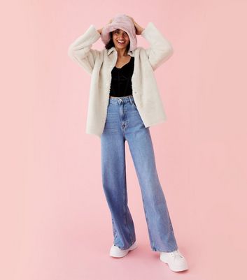 Damen Bekleidung Soft AF Cream Faux Fur Shacket Damen Bekleidung Soft AF Cream Faux Fur Shacket