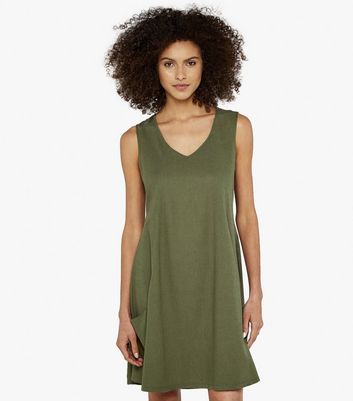 new look olive dress