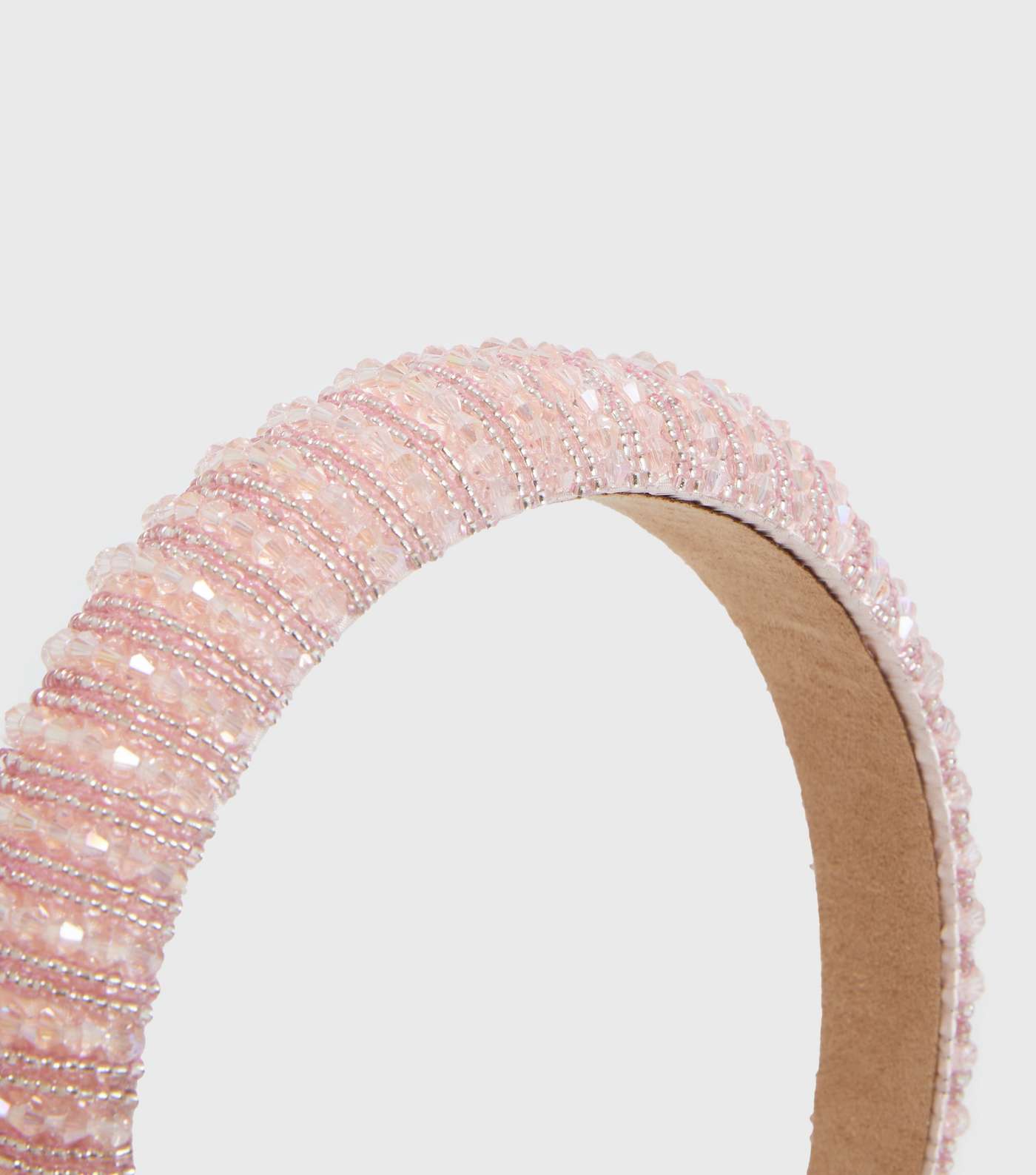 Pink Beaded Headband Image 3