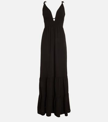 quiz black maxi dress