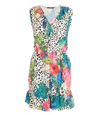 quiz tropical print dress