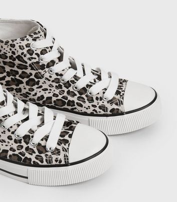 Leopard print clearance high top trainers