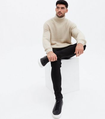 cream ribbed jumper