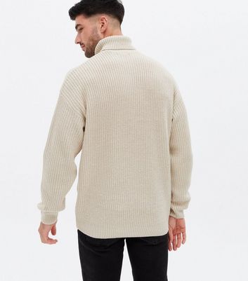 cream ribbed jumper