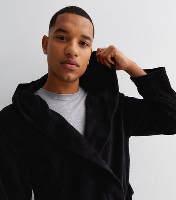 new look black dressing gown