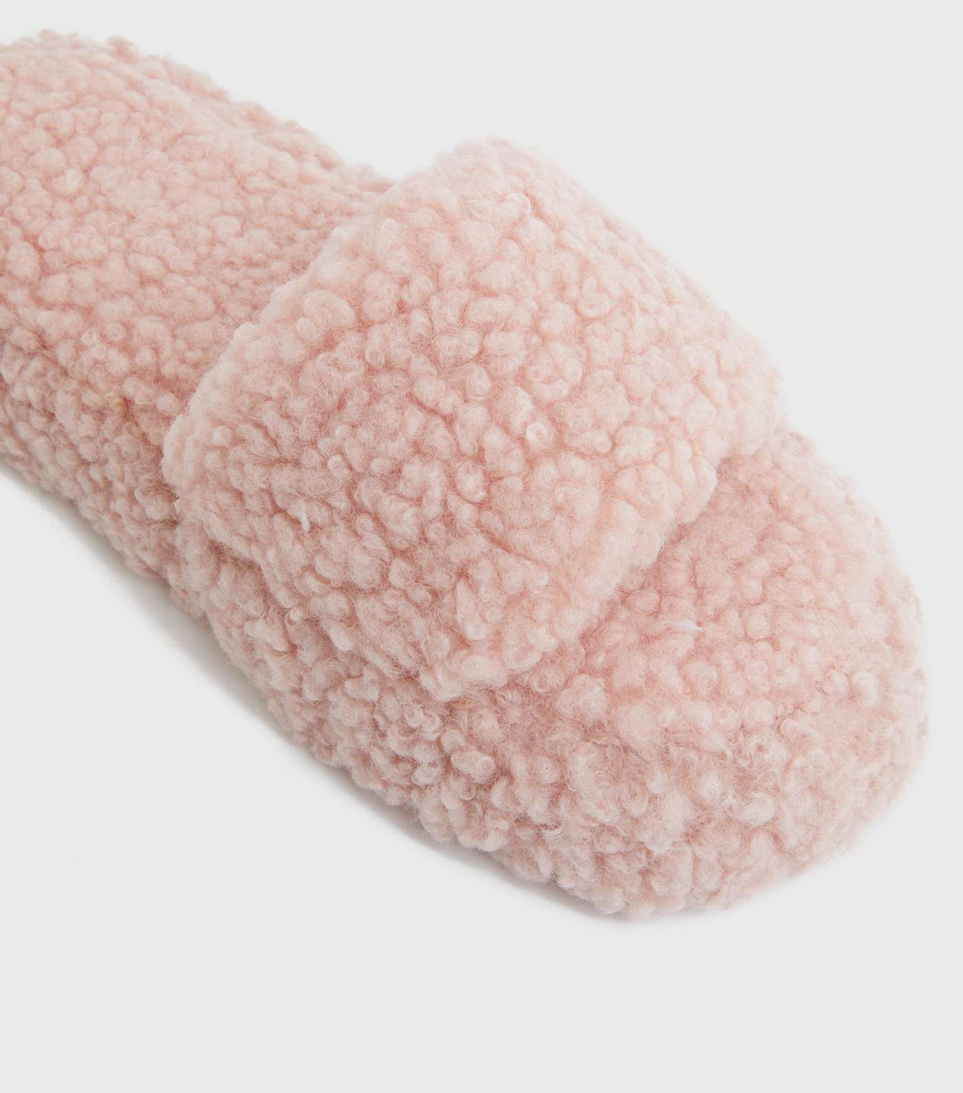 Pink Teddy Chunky Slider Slippers Image 4