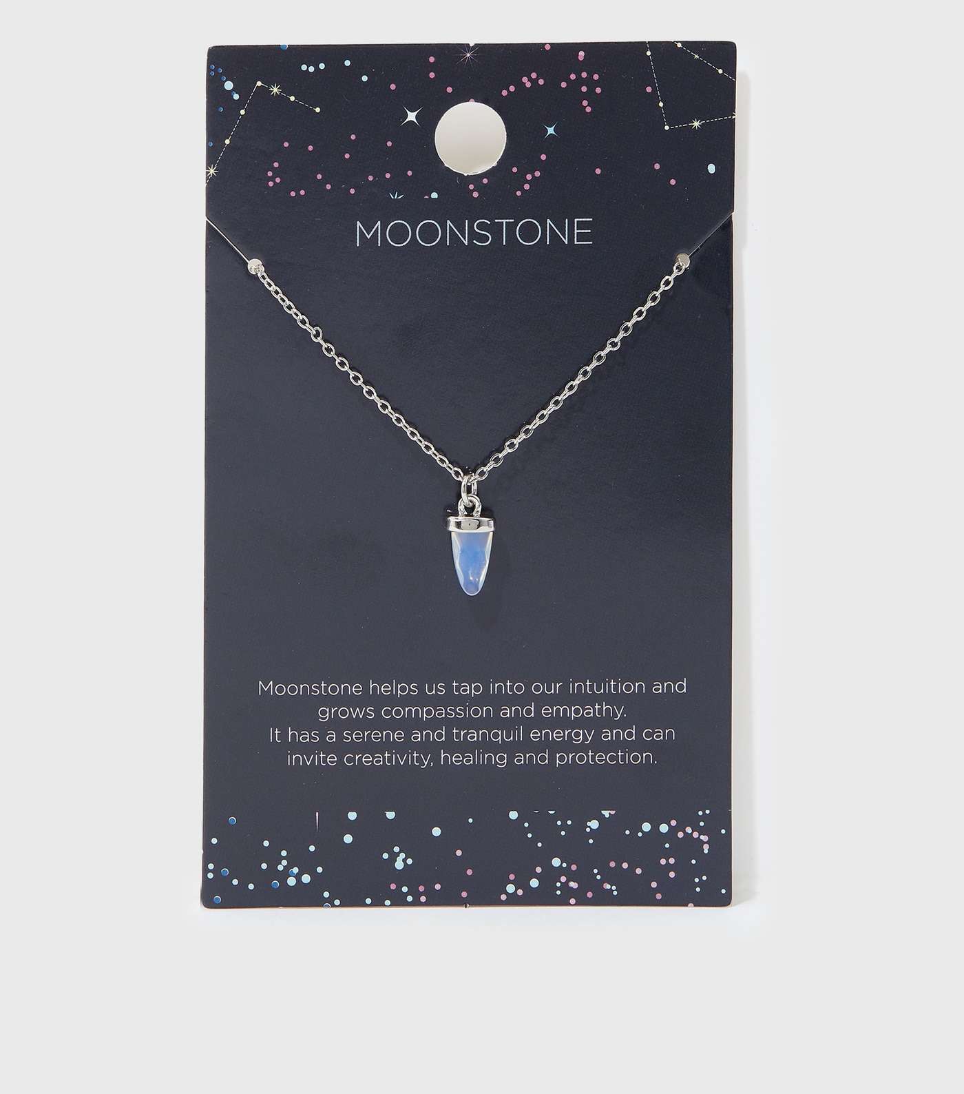 Silver Moonstone Pendant Necklace