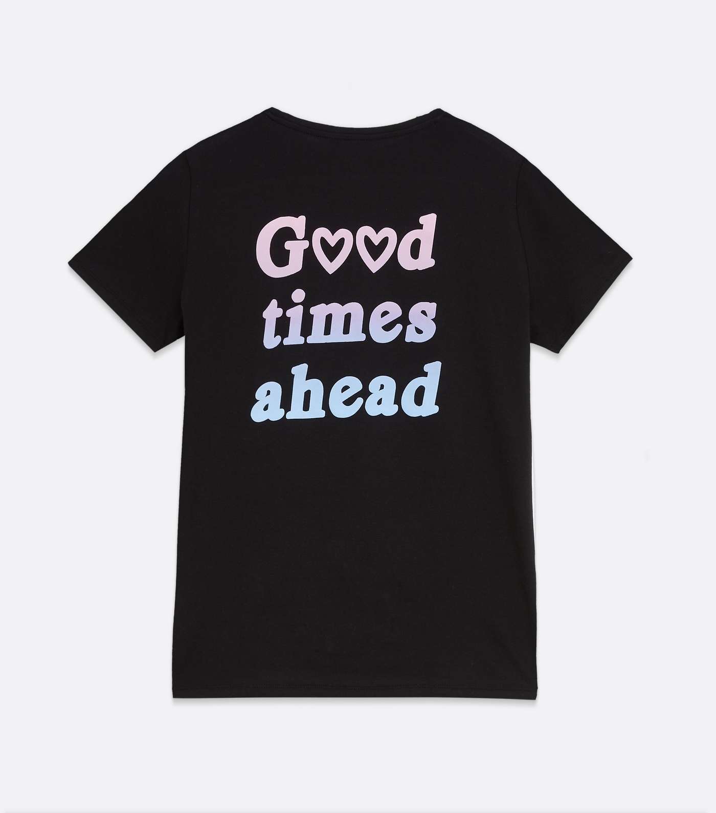Black Good Times Ahead Logo T-Shirt Image 5