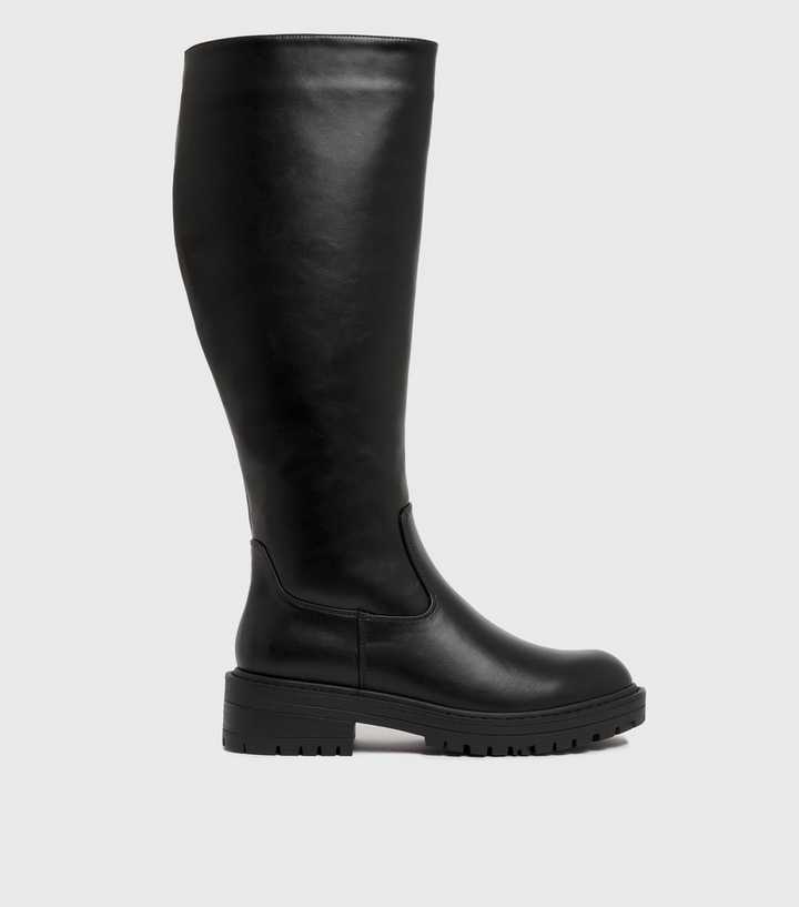 black knee high boots new look