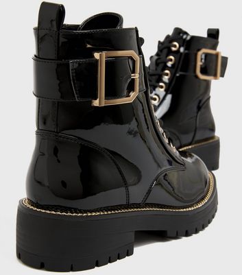 Ladies lace up hot sale biker boots