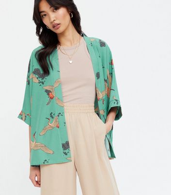 Mint green kimono on sale cardigan