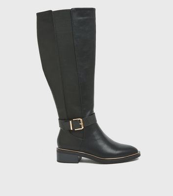 wide leather womens boots