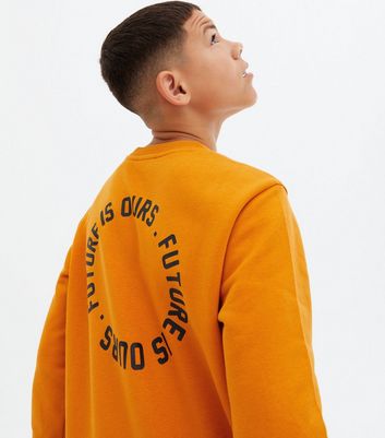 orange crewneck