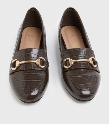 new look brown loafers