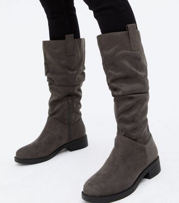 slouch wide fit boots