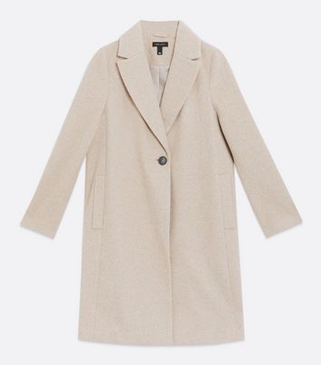 Cream Cocoon Long Coat | New Look