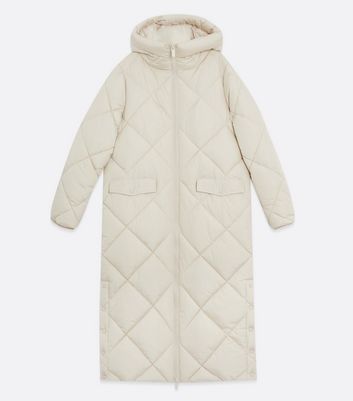 new look long quilted coat