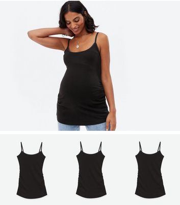 Click to view product details and reviews for Maternity 3 Pack Black Strappy Camis New Look.